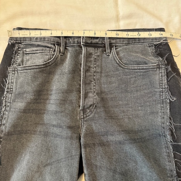 3x1 Made Here Jeans Size 28 in Black Wash ~ Frayed Side Trim Ankle Straight Leg - Picture 4 of 9